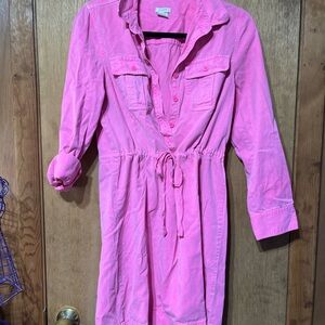 J. Crew‎ Pink Midi Dress